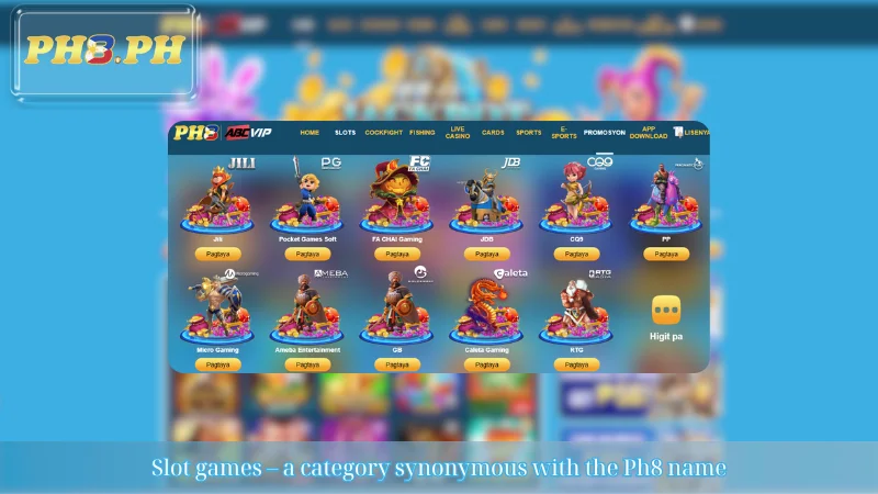 Slot games - a category synonymous with the Ph8 name